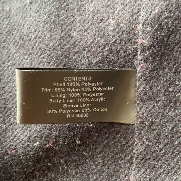 Miss Gallery Women 1X Black Coat Removable Lining Hood Jacket Polyester - Picture 8 of 11